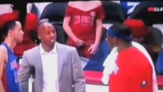 A TV Camera Caught A Woman Either Scratching Or Fondling Herself After Sunday's Pistons-Clippers Game